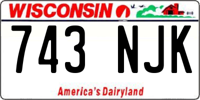 WI license plate 743NJK