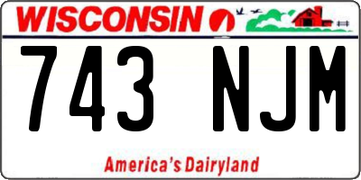 WI license plate 743NJM
