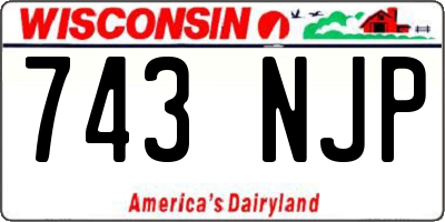 WI license plate 743NJP