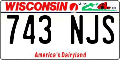 WI license plate 743NJS