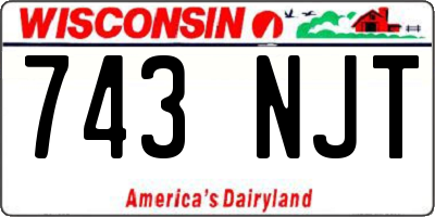 WI license plate 743NJT