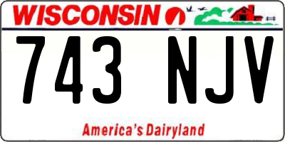 WI license plate 743NJV