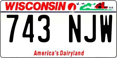 WI license plate 743NJW