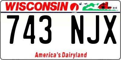 WI license plate 743NJX