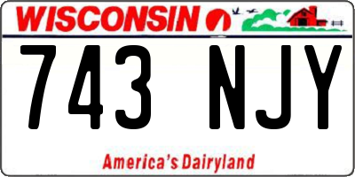 WI license plate 743NJY