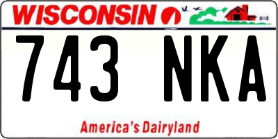 WI license plate 743NKA