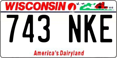 WI license plate 743NKE