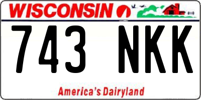 WI license plate 743NKK