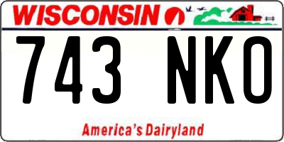 WI license plate 743NKO