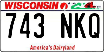 WI license plate 743NKQ