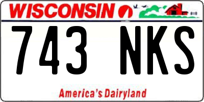 WI license plate 743NKS