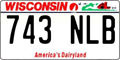 WI license plate 743NLB