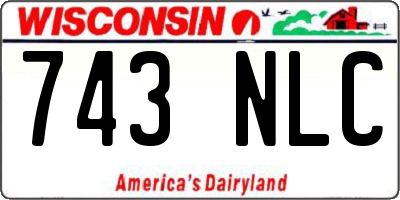 WI license plate 743NLC
