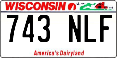 WI license plate 743NLF