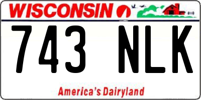 WI license plate 743NLK