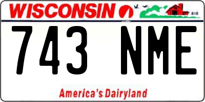 WI license plate 743NME