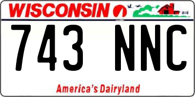 WI license plate 743NNC