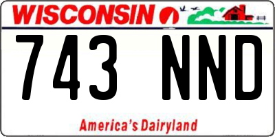 WI license plate 743NND