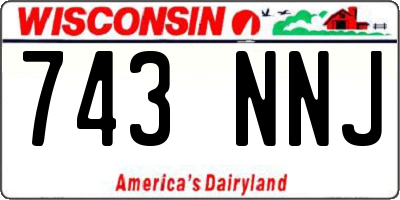 WI license plate 743NNJ