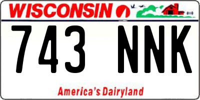 WI license plate 743NNK