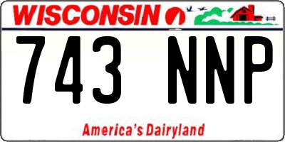 WI license plate 743NNP