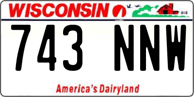 WI license plate 743NNW