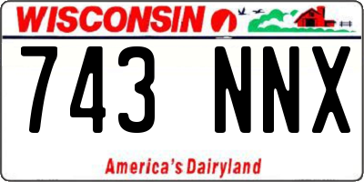 WI license plate 743NNX