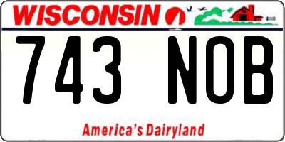 WI license plate 743NOB