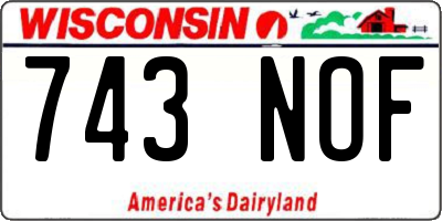 WI license plate 743NOF