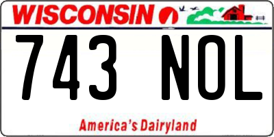 WI license plate 743NOL