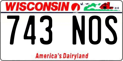 WI license plate 743NOS