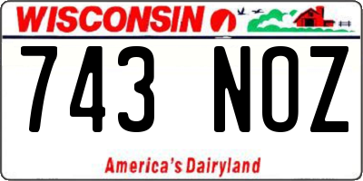 WI license plate 743NOZ
