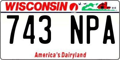 WI license plate 743NPA