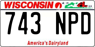 WI license plate 743NPD