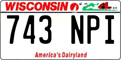 WI license plate 743NPI