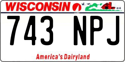 WI license plate 743NPJ