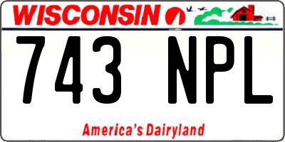 WI license plate 743NPL