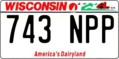 WI license plate 743NPP