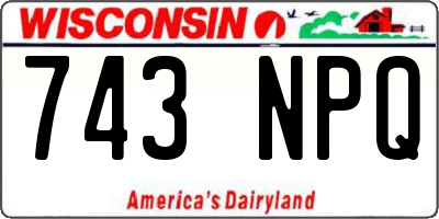 WI license plate 743NPQ
