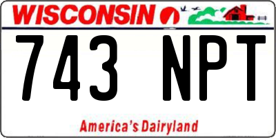 WI license plate 743NPT