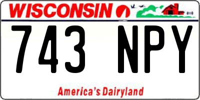 WI license plate 743NPY