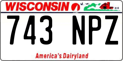 WI license plate 743NPZ