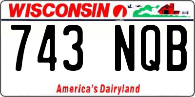 WI license plate 743NQB