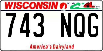 WI license plate 743NQG