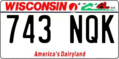 WI license plate 743NQK