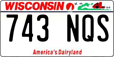 WI license plate 743NQS