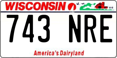 WI license plate 743NRE