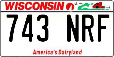WI license plate 743NRF