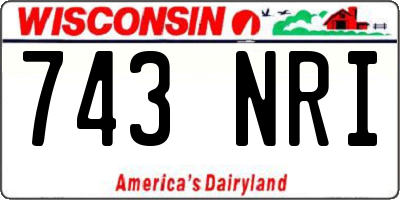 WI license plate 743NRI