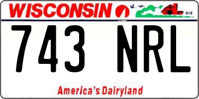 WI license plate 743NRL